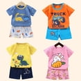 thumbnail image 2 of Conjuntos de ropa para niños y niñas, Top y pantalones cortos, 2 piezas, verano, algodón qym unisex, 2 of 2