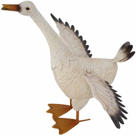 UPC 780743941340 product image for Steel Flapping Duck Figurine in White | upcitemdb.com