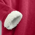 thumbnail image 5 of jsaierl Sherpa Lined Sweatshirts for Women Fuzzy Round Neck Loungewear Pullover Long Sleeve Casual Tunic Top Winter Thermal Underwear Top, 5 of 7