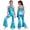 Blue, variant on Big Girls Sleeveless Sequins Fringe Jumpsuit 70s Party Disco Dance Sparkly Wide Leg Pants Romper Blue 12