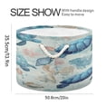 thumbnail image 2 of Round Toy Storage Basket Foldable Storage Basket for Home Decor Laundry Basket20" x 14" Deep Green Sea Turtles, 2 of 6