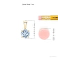 thumbnail image 4 of Angara Natural Aquamarine Pendant Necklace for Women in 14K Yellow Gold (Size-5mm) - March Birthstone Jewelry | Prong Set Aqumarine Pendant Necklace, 4 of 9