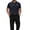 Grey, variant on Mens Polo Shirts Casual Relaxed Fit Button Down Polo Tee Stretch Quick Drying Soft T-Shirt Mens Everyday Wear Navy Size L