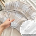 thumbnail image 4 of Cal.King Size Fitted Sheet Set - Farmhouse Plaid 3 Piece Bedding Sets 16" Deep Pocket Fitted Sheet with 2 Pillowcases, Cream Classic Buffalo Check Rustic Brushed Microfiber Hotel Luxury Bed Sheets, 4 of 9
