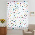 thumbnail image 3 of Colorful Polka Dot Sheer Curtains 45 Inches Long, Rainbow Point Vibrant Light Filering Curtains, Breathable Simi Curtain Privacy Drapes for Kitchen Bathroom Lightweight Small Window Treatment, 3 of 9