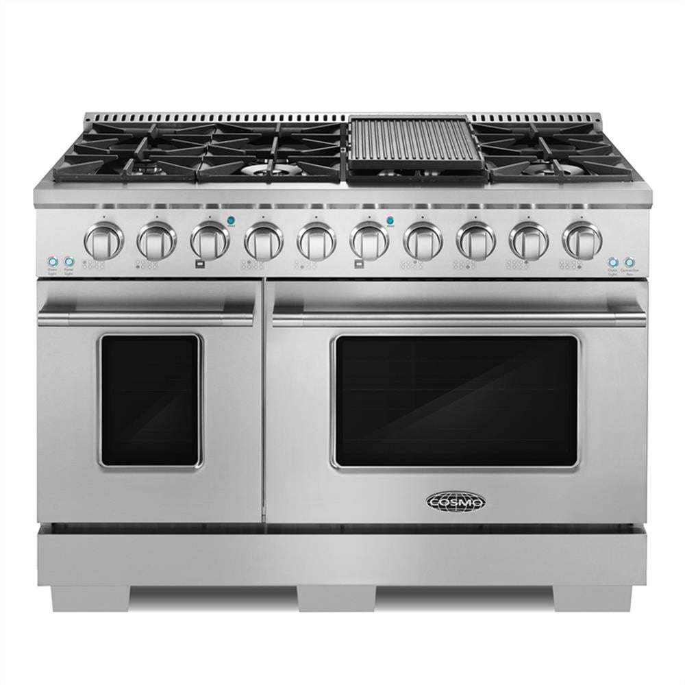 48 in. Vista Collection 6.6 cu. ft. Double Oven Gas Range in Stainless Steel