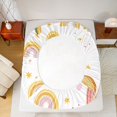 thumbnail image 5 of Feelyou Orange Rainbow Child Twin Sheet Sets, Stars Love Heart Bedding, 3pcs, 5 of 7