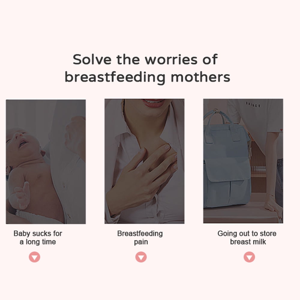 Double Electric Pump Hands Free Pump for Breastfeeding 2 Modes & 9 Adjustable Levels Low Noise -Backflow USB Powered with 2pcs 150ml Milk Bottles