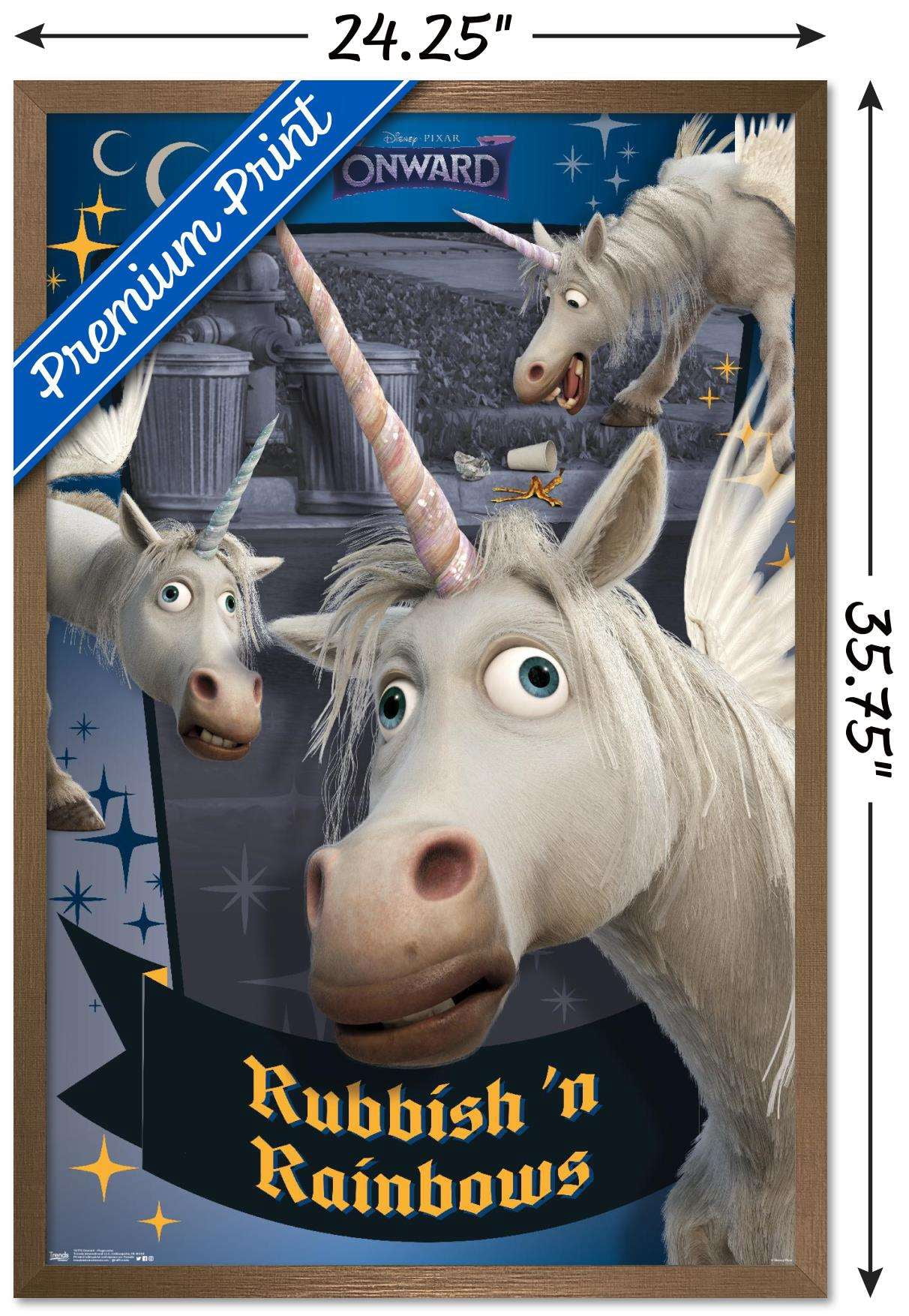 Disney Pixar Onward - Pegacorn Wall Poster, 22.375" x 34", Framed