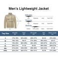 thumbnail image 7 of Little Donkey Andy Men's Lightweight Woven Jacket with Hood Windbreak Water Resistant Sun Protection Softshell Jacket For Runing Hiking Khaki 2XL, 7 of 7