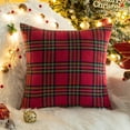 thumbnail image 3 of Christmas Plaid Decorative Throw Pillow Covers Scottish Tartan Cushion Case Polyester for Farmhouse Home Holiday Decor, 3 of 7