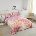 thumbnail image 3 of YST Castle Queen Size Comforter Set, Dreamy Rainbow Printed Bedding Sets For Bedroom, Roses Flower Princess Kids Adults Soft Comforter, Pink White Butterflies Microfiber Duvet Insert, 3 of 6