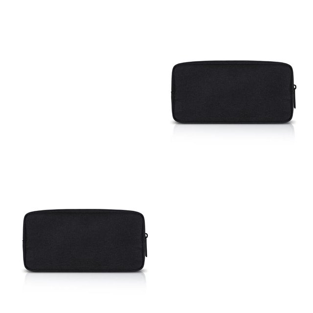 Billuyoard Bolsa de almacenamiento de tela Oxford portátil Dispositivos de dispositivos digitales Cable USB Línea de datos Bolsa de negro L 2Conjunto