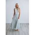thumbnail image 3 of Eleanor Tiered Maxi Skirt - Dusty Blue Mix, 3 of 6