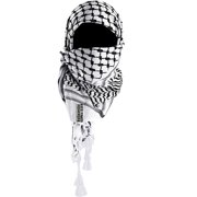 Shemagh Desert Keffiyeh Scarf B+W Shemagh Cotton Arab Keffiyeh Scarf Men Head Neck Face Wrap Cotton Men Military Woven Not Printed Ramadan Gift