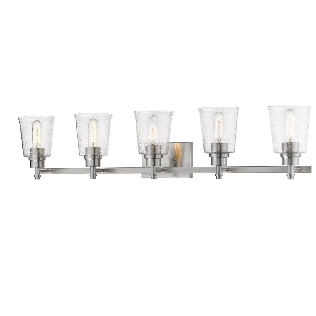 Bathroom Vanity 5 Light Fixtures With Brushed Nickel Finish Steel