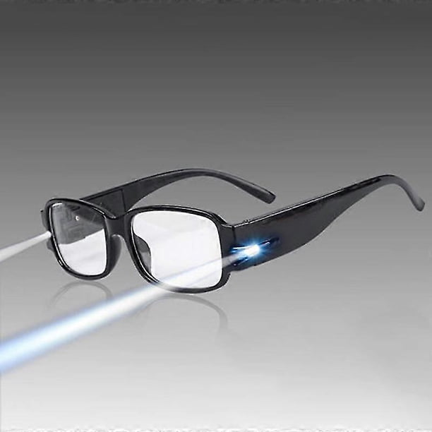 Multifunctional Strength LED Lights Reading Glasses Night Vision Eyeglass With Lamp