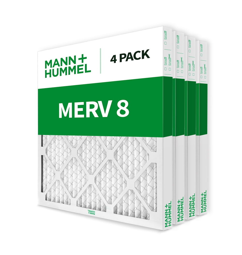 20X20X2 MERV 8 Pleated AC Furnace Air Filters. 4 Pack