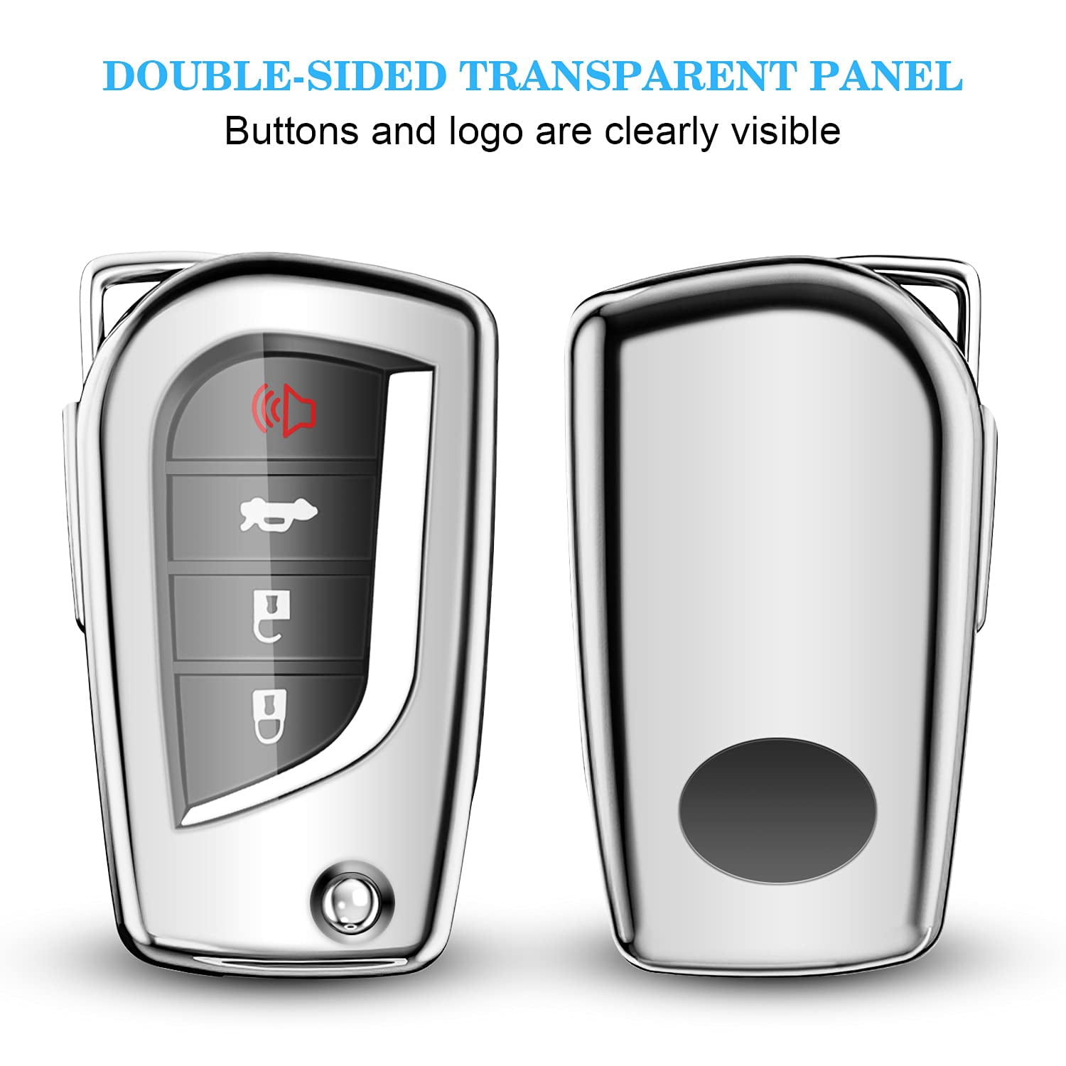 for Toyota Key Fob Cover Compatible with Toyota Fortuner tundra Camry RAV4 Highlander Corolla Smart Key