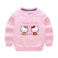 thumbnail image 3 of Jersey informal de algodón puro de nuevo estilo para niños de Hello Kitty, suéter de cuello redondo con estampado bonito para niños y niñas, Top para niños, 3 of 5