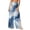#231-Multicolor, variant on Women's Boho Beach Cover Up Pants, Watercolor Ombre Chiffon Wide Leg Palazzo Pants for Resort & Vacation