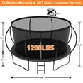 thumbnail image 2 of CITYLE Trampoline 12FT 14FT 15FT 16FT 1500LBS Trampoline for Adults Kids Outdoor Trampolines with Basketball Hoop, Enclosure, Easy to Install & Full Galvanized Anti-Rust Coating, 2 of 8