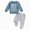 H187-Sky Blue, variant on TOWED22 Baby Toddler Boy Clothes Fall Winter Outfit Long Sleeve Sweatshirts Pants Set Boy Clothes