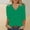 Green, variant on YEJIMAN Pink Cotton Tshirts For Women, Polyester,Spandex Patriotic Shirts For Women, Women's Summer Solid V Neck 3/4 Sleeve Loose Casual Top