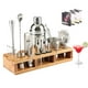 thumbnail image 1 of Juego De Coctelera Shaker Bartender Mixologia Kit 24 Piezas Accesorios De Acero Inoxidable Boston 1 Litro Con Soporte De Bambú Incluye Recetario Para Cocteles Mezclador De Bebidas Profesional Bar ecomlab Reposteria, 1 of 9