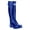 Blue, variant on Women's Faux Fur Lining Short Rain Boot