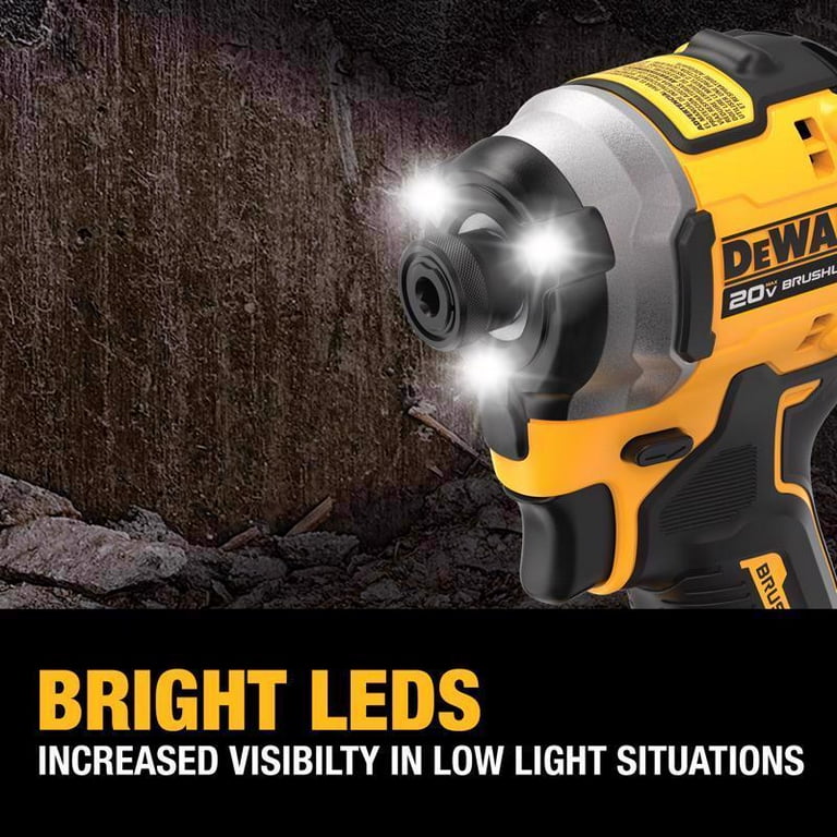 DEWALT 20V Cordless Compact 1/4'' Impact Driver, Brushless DEWALT 20V Cordless Compact 1/4'' Impact Driver, Brushless