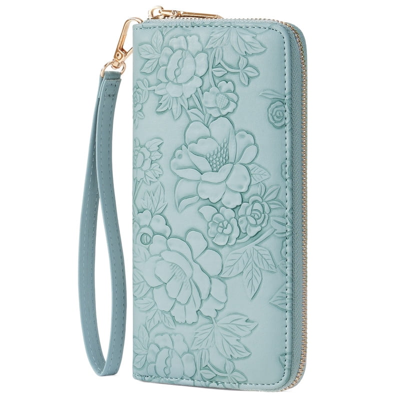 GAEKEAO Womens Leather Wristlet Wallet with RFID Blocking photo 1