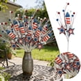 thumbnail image 2 of zhangmingg Arrangement Floral Patriotique Fête de l'Indépendance Fleurs Rouges Blanches Bleues pour Maison 4 Pcs, 2 of 6