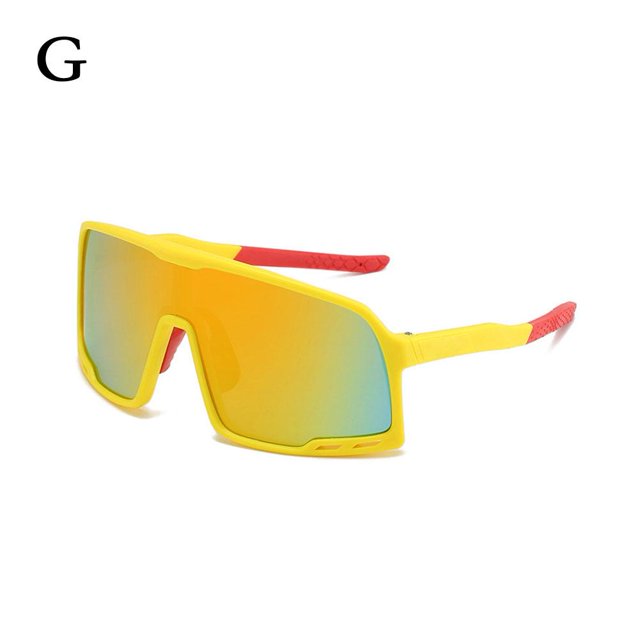 Gafas de ciclismo, gafas para deportes al aire libre, gafas de sol de una pieza con montura grande, gafas de sol Mercury reflectantes de colores