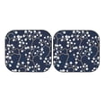 thumbnail image 7 of Xecao Cherry Blossoms on Navy Background for Foldable Car Sun Shades (2-Pack) offer sun protection with an easy-fold design for convenient windshield shading., 7 of 7