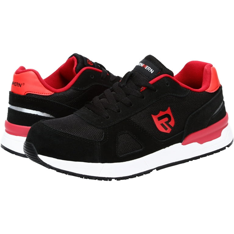 Larnmern mens steel shop toe safety trainers