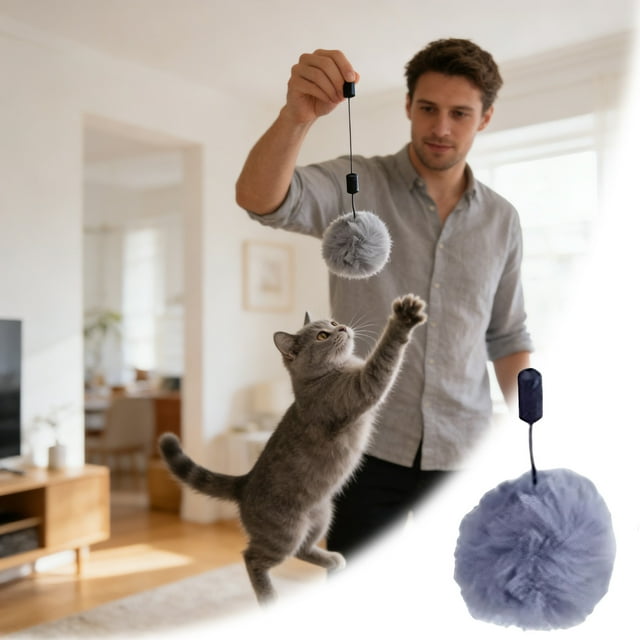 BotaniNest Remplacement pour Chat et Poteau Suspendu Interactif Se Balançant pour Poteau à Griffer