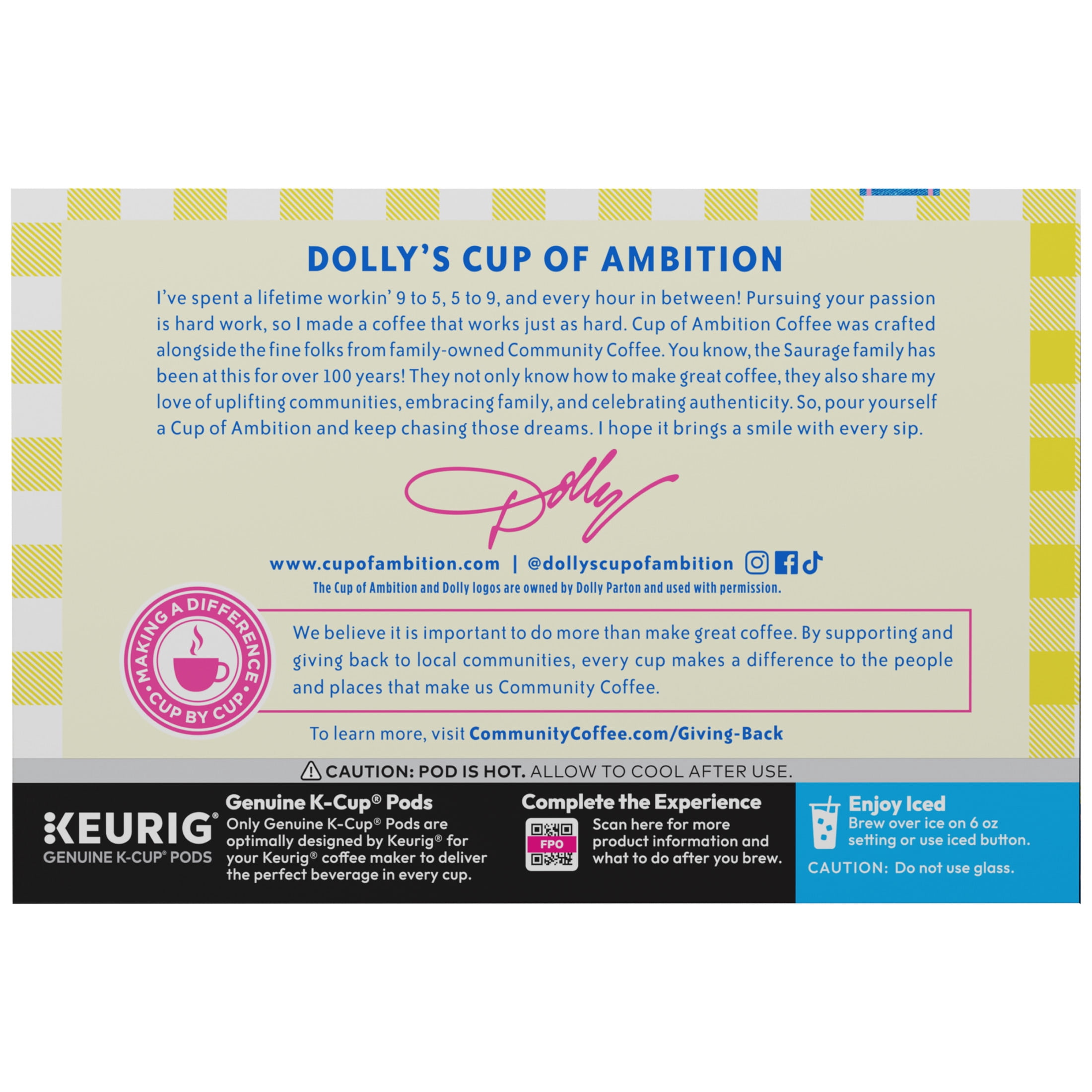 Dolly Parton’s Cup of Ambition™ with Community Coffee® Medium Roast Keurig® K-Cup® Pods 10 ct Box