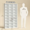 thumbnail image 3 of HOMCOM Armoire de Rangement Multimédia, Étagère à DVD à 9 Niveaux avec 21 Tablettes Ajustables, 3 of 10