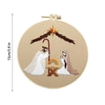 thumbnail image 3 of Vintage Religious Hand Embroidery Diy Handmades Fabric Material Kit Creatives Needlework Embroidery, 3 of 5