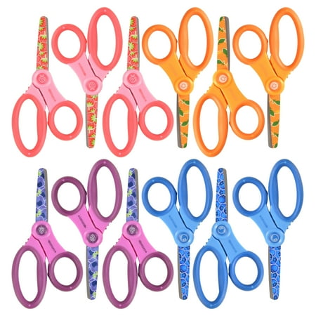 Westcott 5" Kids Scissors, Scented, Blunt, Elementary, Assorted Colors, 12-Count