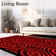 thumbnail image 2 of ODIKA 3'x5' Machine Washable Non-Slip Area Rug, Dynamic Vortex Sensation Innovative Decorative Artistic Magnificent High Traffic Rug, Red, 579917, 2 of 7