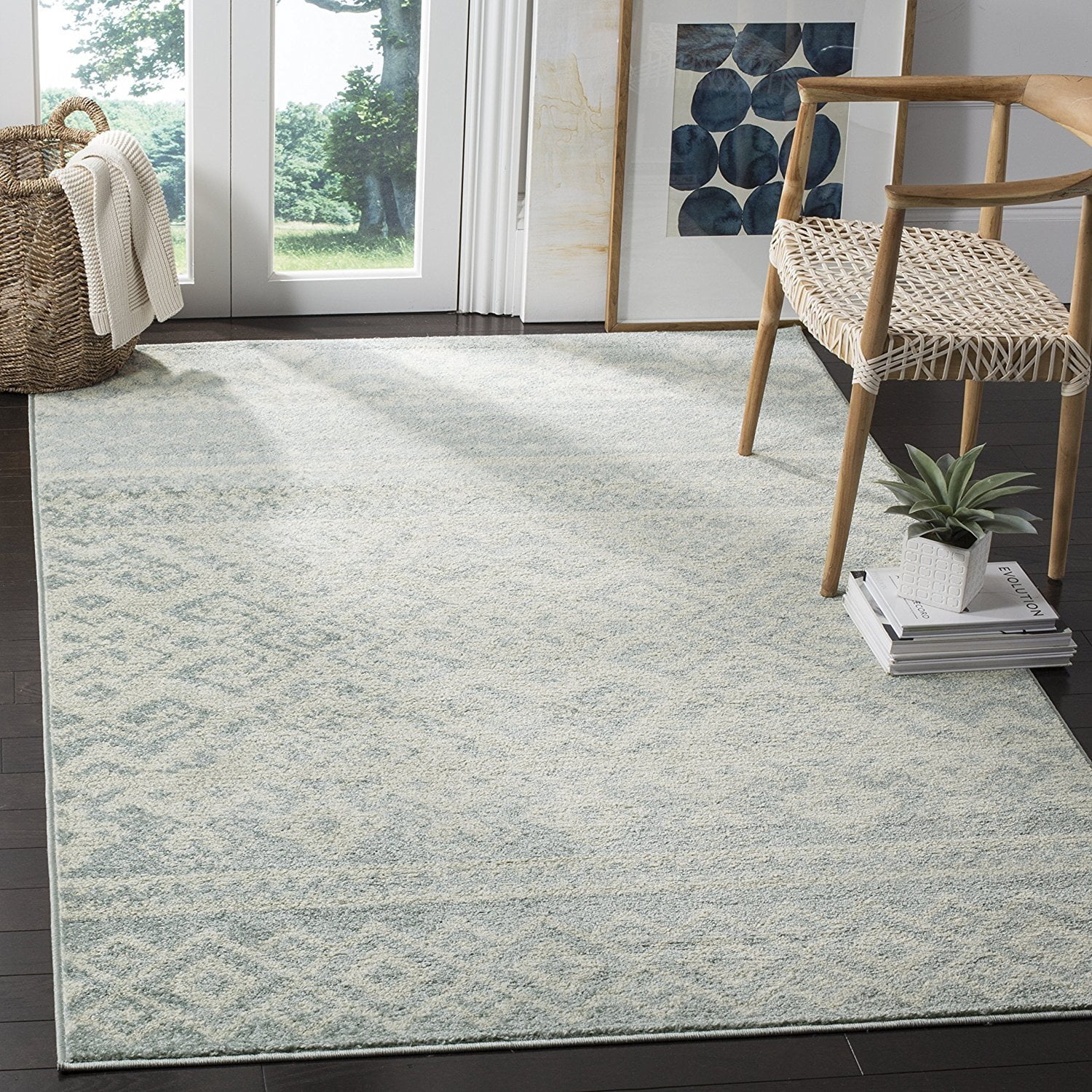Safavieh Adirondack Collection Adr107t Slate And Ivory Rustic Bohemian Square Area Rug 6