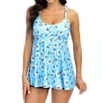thumbnail image 1 of MKLEKYY Trajes De Baño mujer Natacion Summer Women V Neck Floral Print Swimsuit And Shorts Swimwear Bathing Beach Sexy Bikini 2 Piece Suits, 1 of 5