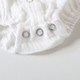 thumbnail image 5 of Staki Baby Clothing Baby Girl Bodysuit Long Sleeve Ribbed Knitted Onsies Ruffle Collar and Flutter Sleeve Fall Winter Clothes(White,6-9 Months), 5 of 6