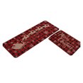 thumbnail image 1 of Advancent Alfombra navideña clásica para vestíbulo de entrada, antideslizante, impresa con imágenes temáticas navideñas Decoración del hogar tipo+1 40*60+40*120cm, 1 of 6