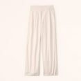 thumbnail image 3 of Cuhas Womens Fashion Cargo Pants Women Summer Linen Blend Ultra Wide-Leg Long Slacks High Waist Trousers Pocket Plus Size Womens Pants White 2X, 3 of 8