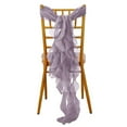 thumbnail image 6 of Efavormart Violet Amethyst Chiffon Curly Chair Sash, 6 of 10