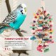 thumbnail image 5 of Large Parrot Chewing Toy - Bird Parrot Blocks Knots Tearing Toy Bird Cage Bite Toy For African Grey, 5 of 5