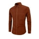 thumbnail image 1 of Blusa y camisa de manga larga con cuello vuelto para hombre, color liso, informal, a la moda, con bolsillos, manga larga, botones, cárdigan, sudadera con capucha, blusa de poliéster para hombre, 1 of 4